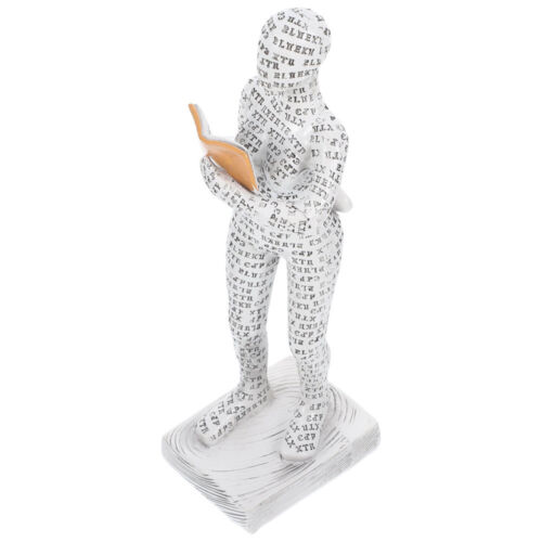  Figura de mujer lectora pulpa resina estatua escultura estética espacio moderno - Imagen 1 de 12