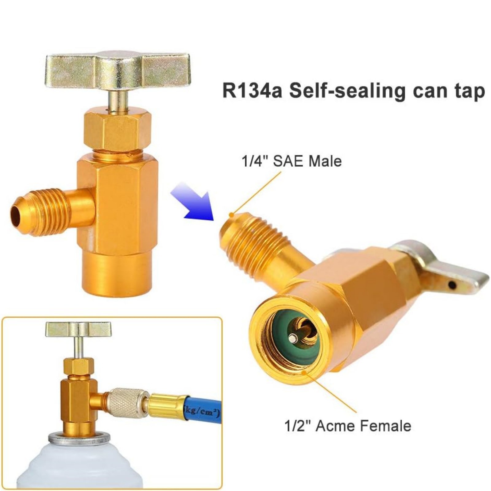 R134A AC Refrigeration Charging Hose With Pressure Gauge Accessories Part