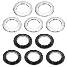 10 Pack Curtain Grommets, Bright Silver Curtain Eyelet Rings