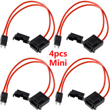 4pcs New Car Modification ACC Fuse Box Mini Fuse Tap Power Socket Holder 16AWG