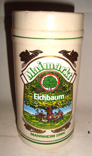0 5 l Bierkrug der Brauerei Eichbaum Mannheim 1986