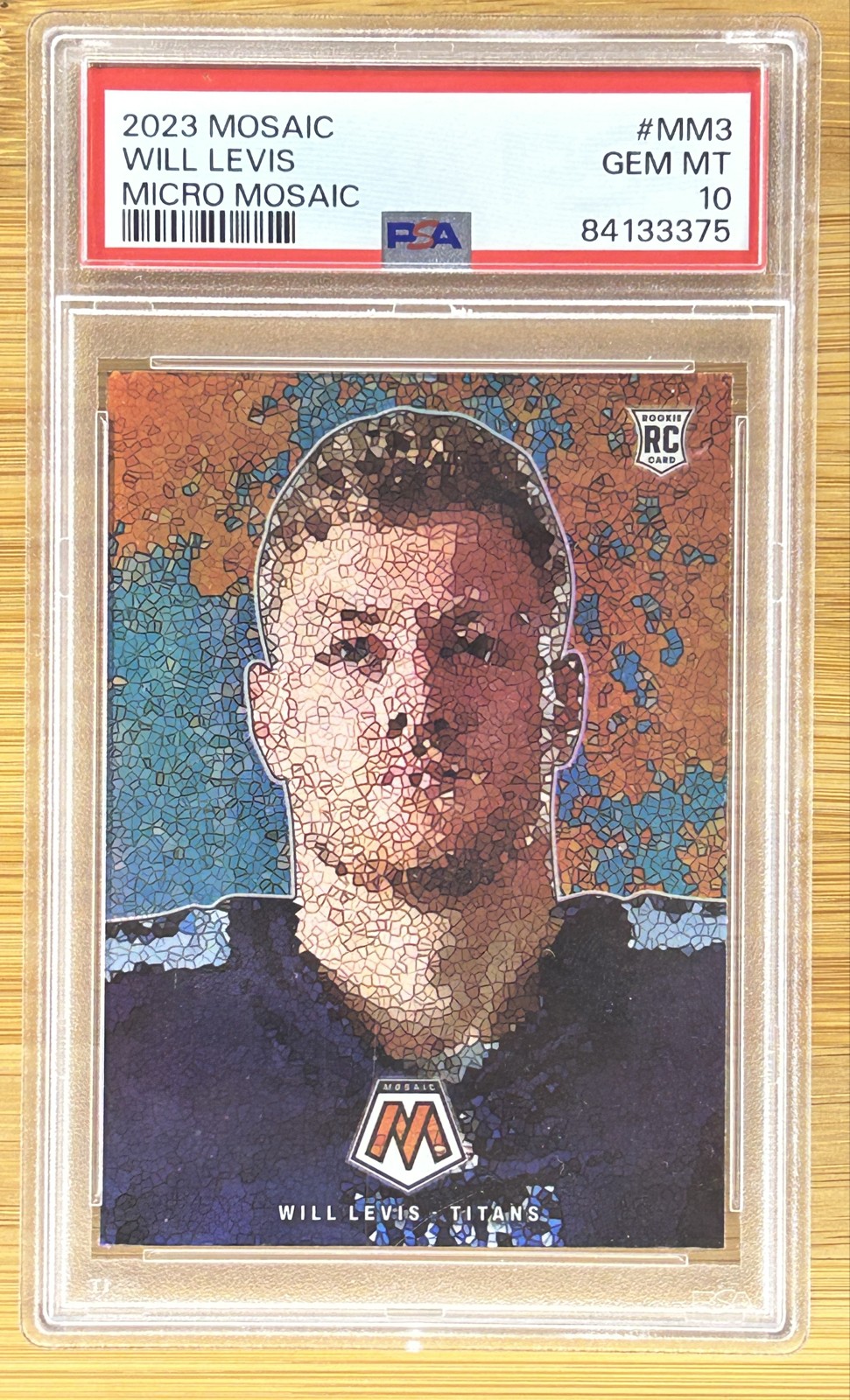 CASE HIT PSA 10 🔥 2023 Panini Mosaic Micro Mosaic Will Levis #MM-3 (RC) Titans