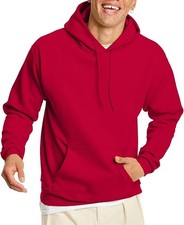 Mens Pullover Hoodie Midweight Fleece Hooded Sweatshirt Casual Warm Top