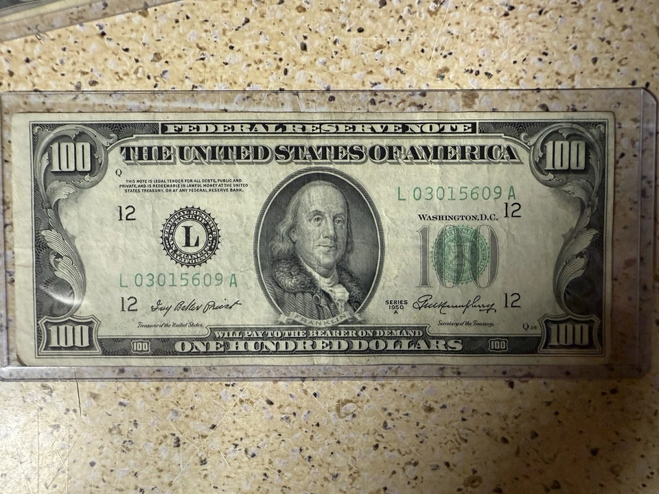 Vintage 1950 Note Lot $10, $20, $50, And $100 Notes. - Image 3 of 4