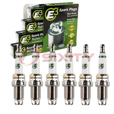 6 pc E3 Spark Plugs for 1994-2007 Dodge Ram 1500 3.7L 3.9L V6 Ignition Wire ln