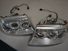 Headlights Chrysler Jeep GRAND CHEROKEE 1999 - 2005 Angel Eyes Chrome TUNING DE