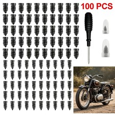 100Pcs Tire Repair Rubber Nails Tyre Puncture Repair Screws Kit with Screwdriver