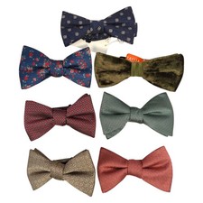 Mens Bow Ties Pretied LOT 7 Assorted Bowties Adjustable Wedding Party Formal