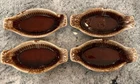 Vintage McCoy Brown 7031 Drip Small Casserole Dishes* Set of 4