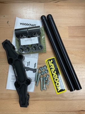 Woodcraft Clip-on Risers W/ Adapter Plate Kawasaki Ninja 650 06-18 Blk - 12-4125