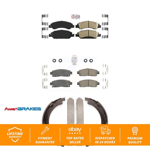 Front Rear Ceramic Disc Brake Pads Kit For Cadillac XTS KNN-100346 - Picture 1 of 12