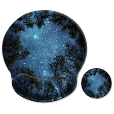 Ergonomic Mouse Pad with Wrist Support [30% Larger] with Coaster, Cute Soft W...