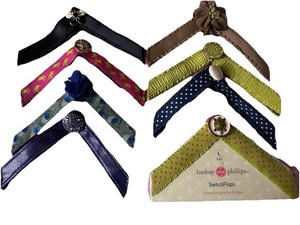 Lindsay Phillips 8 Pairs Switch Flops Interchangeable Straps Size L 9,10,11