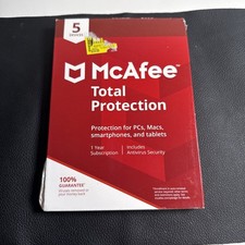 McAfee 54.98 Antivirus Essential Protection For Your PC 5 Devices New Sealed