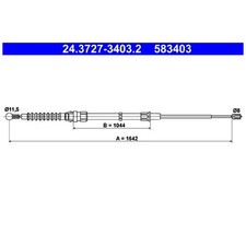2x Handbremsseil hinten für Audi A1 8X1 8XA | 24083583