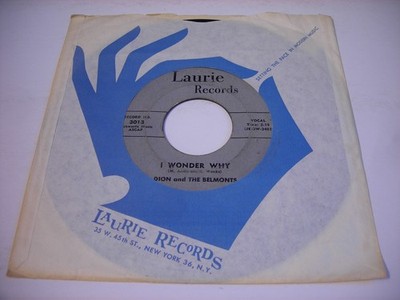 w SLEEVE Dion and the Belmonts I Wonder Why / Teen Angel 1958 45rpm