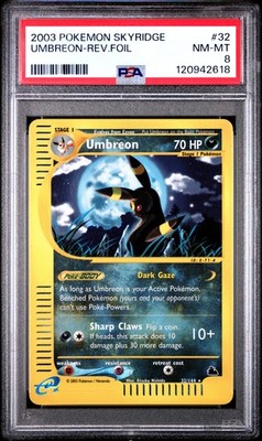 PSA 8 Umbreon Reverse Holo #32 2003 Pokemon Skyridge 120942618 | eBay