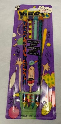 RARE Vintage Yikes! Goofballs Pencils Pack of 4 Berol Made USA NOS 91330