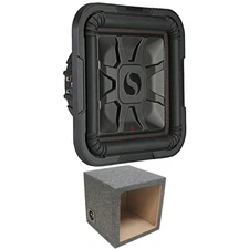 Kicker Car Audio L7 10" 1000W Subwoofer 46L7T104 and Sealed Enclosure Sub Box