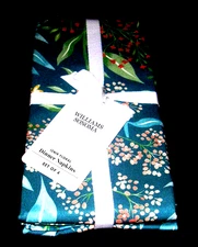 WILLIAMS SONOMA IZNIK FLORAL DINNER NAPKINS 100% COTTON SET OF FOUR NEW WITH TAG