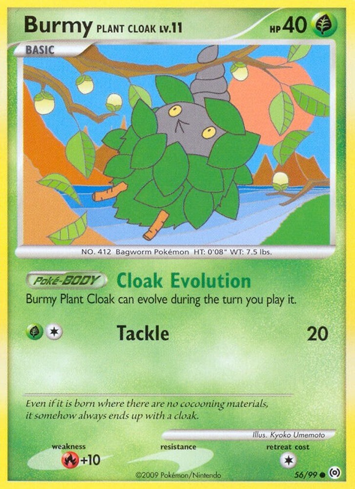 Burmy Plant Cloak Arceus 56/99 LP Pokemon