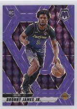 2024 Panini Mosaic Rookies Fluorescent Purple Prizm 99/249 Bronny James Jr 4o1