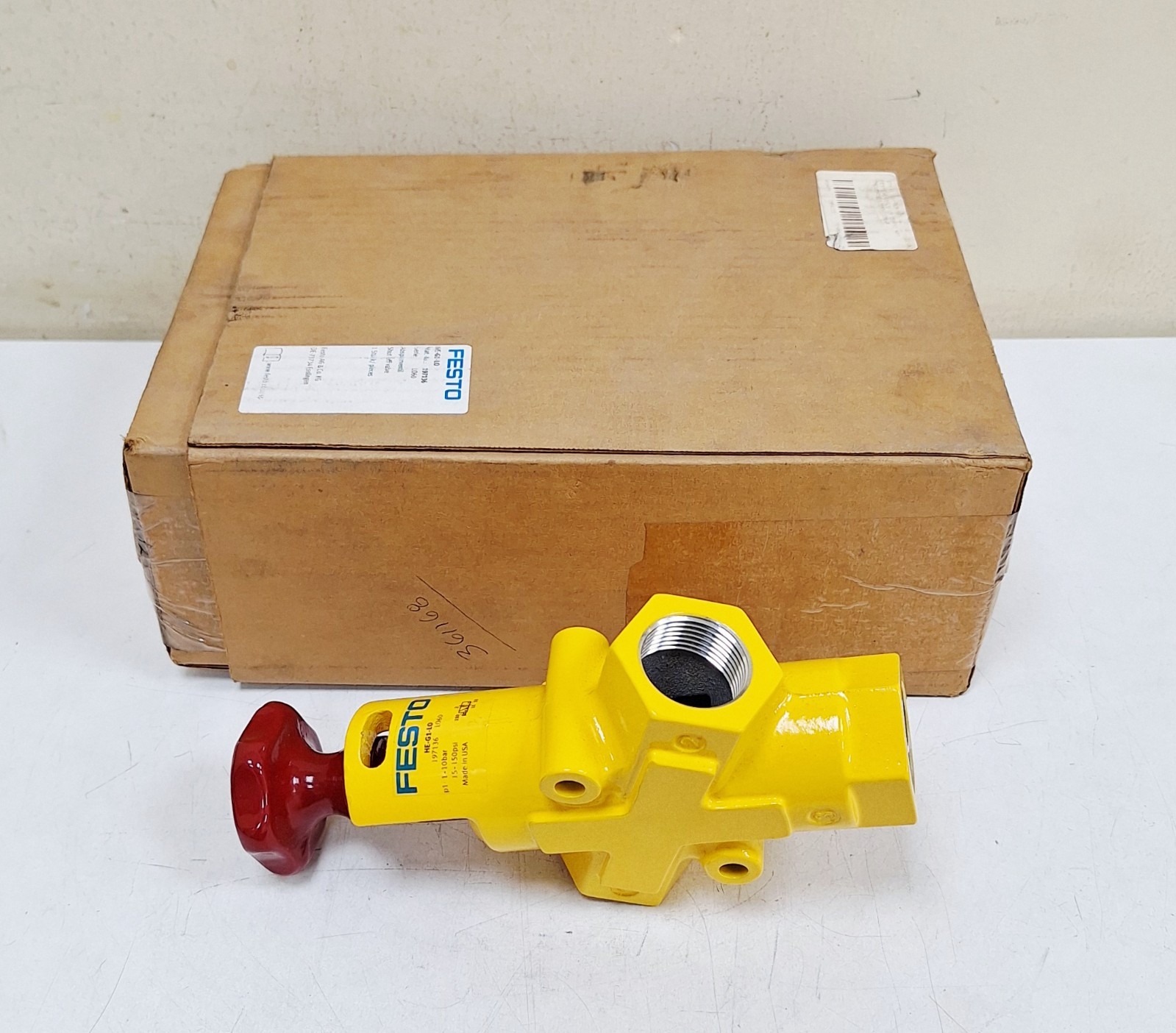 Festo HE-G1-LO / 197136 Pneumatic Shut-off Valve 1” 150PSI