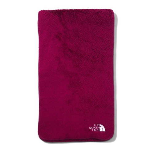 THE NORTH FACE fleece scarf purple polyester logo embroidery