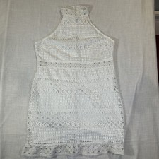 Yoins Yours Inspiration White Lace Halter neck sleeveless dress XXL