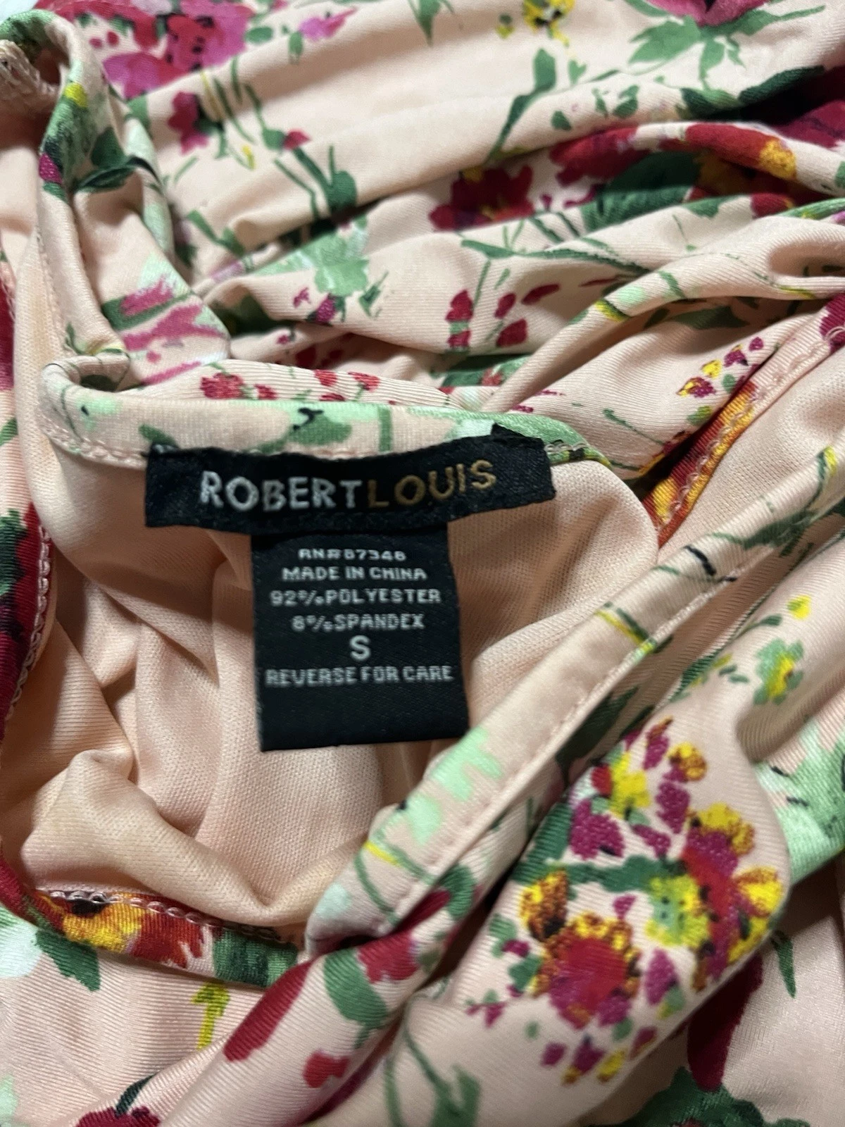 VETEMENTS ROBERT LOUIS ABITO DONNA MAXI BLUSA SENZA MANICHE floreale TAGLIA SMALL