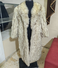 Vintage Luxury genuine Arctic blue shadow Saga Fox fur long coat 7 S 36