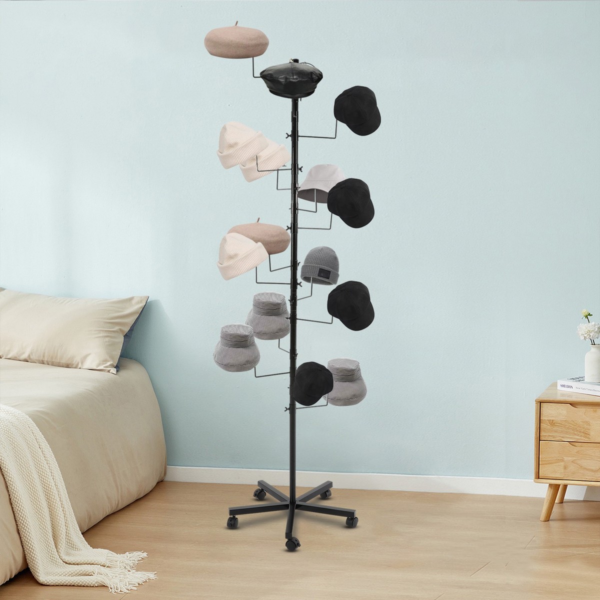 Freestanding Hat Rack, Hat Display Rack, Hat Display Stand for