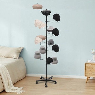 Freestanding Hat Rack 16-hook Hat Display Rack Home/Retail Hat Display Stand