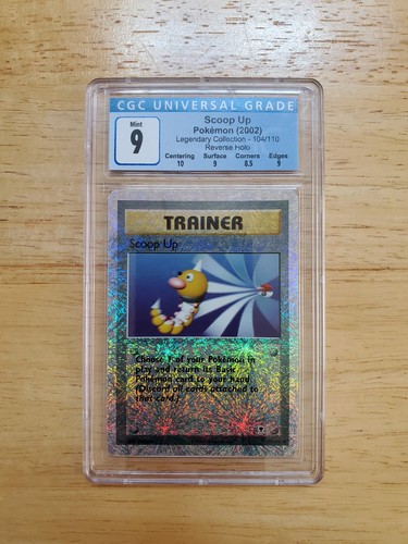 Pokemon CGC 9 MINT 2002 Scoop Up Legendary Reverse Holo Card