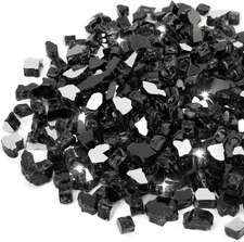 Stanbroil 10-Pound Fire Glass - 1/2 Inch, 10 Pounds, Onyx Black Reflective 