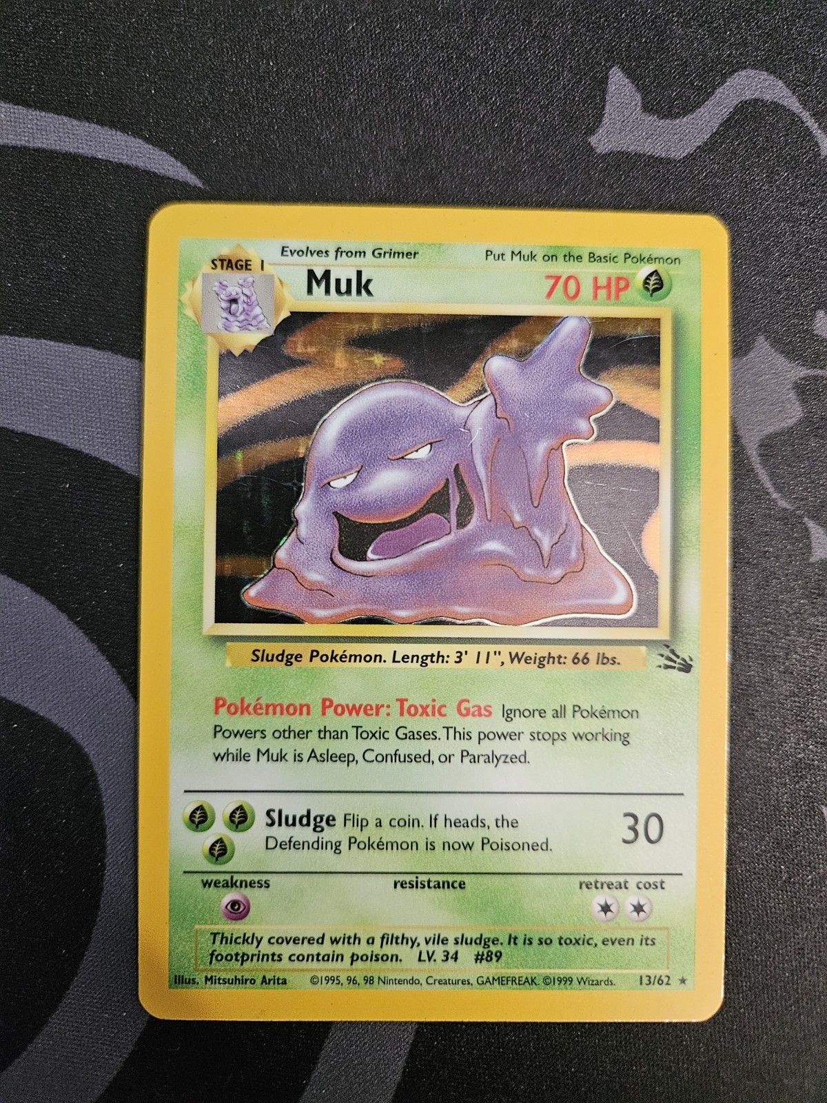 Muk 13/62 Fossil Unlimited Holo Rare MP