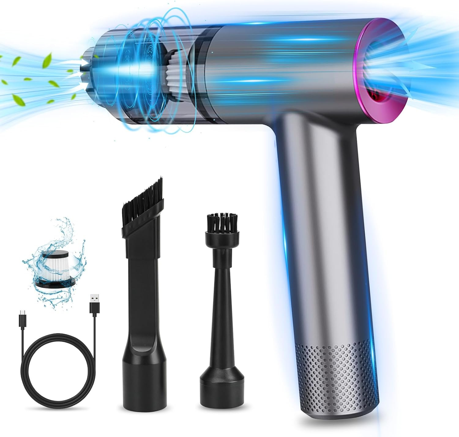 Aspirabriciole Senza Fili Potente: Mini Aspirapolvere Portatile per Auto