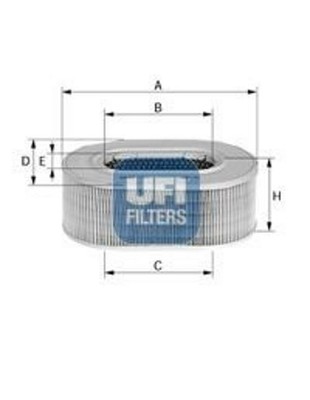 UFI 27.871.00 Luftfilter für FERRARI 208/308 Coupe DINO GT4 (208/308)