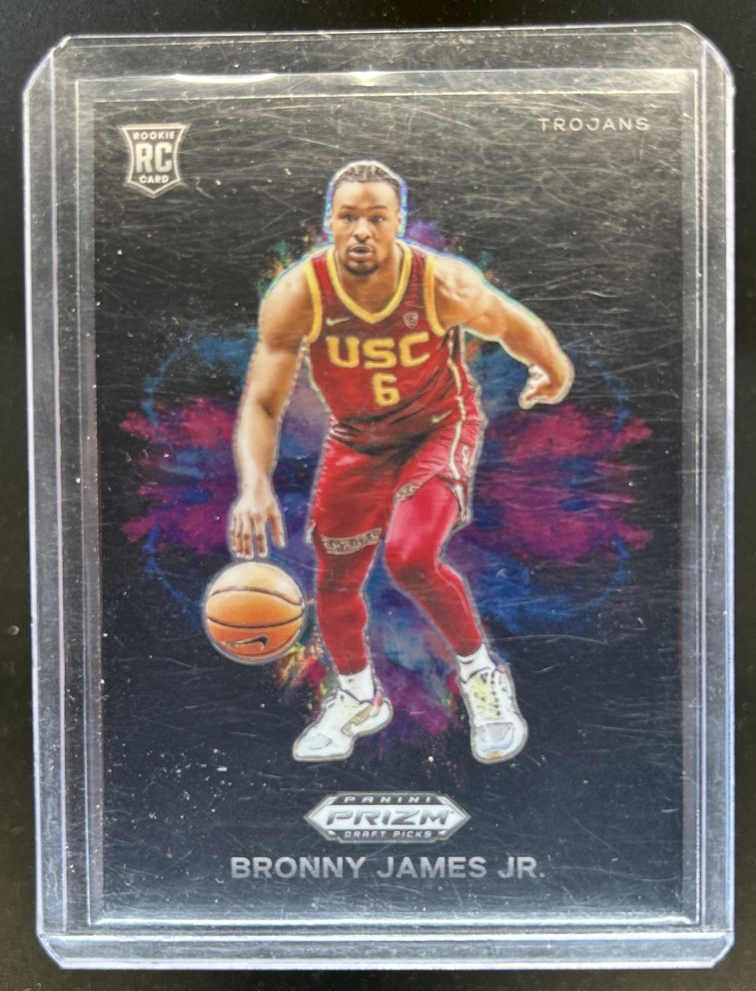 2024 Prizm Draft Picks Collegiate Bronny James Jr. Colorblast SSP RC Black #2