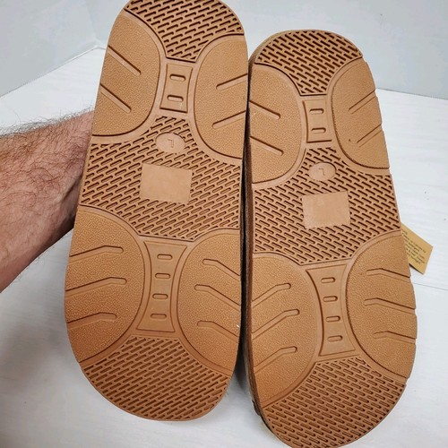 Hammacher Schlemmer Adjustabl Open Toe Sheepskin Slippers Suede Womens L NWT - Picture 9 of 20
