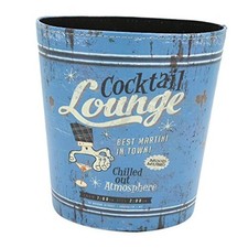 10L/2.64 Gallon Trash Can, Decorative Waste Basket, PU Leather Cooktail Lounge