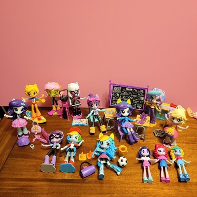 MLP:Equestria Girls Minis Lot of 14 RARE-Celestia,SciTwi,Mane6,PhotoFinish,Derpy