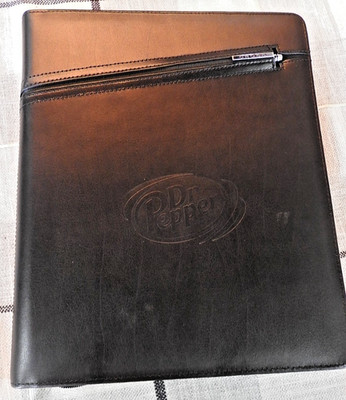 Vintage Dr Pepper Promotional Cross Zipper Binder New In The Box