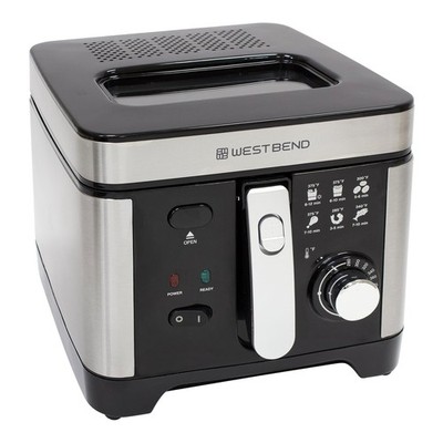 Deep Fryer with Adjustable Temperature Control Nonstick Basket Easy-View Wind...