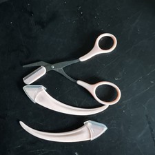 (2 juegos) Tijeras profesionales para cejas Tijeras para recortar el cabello facial