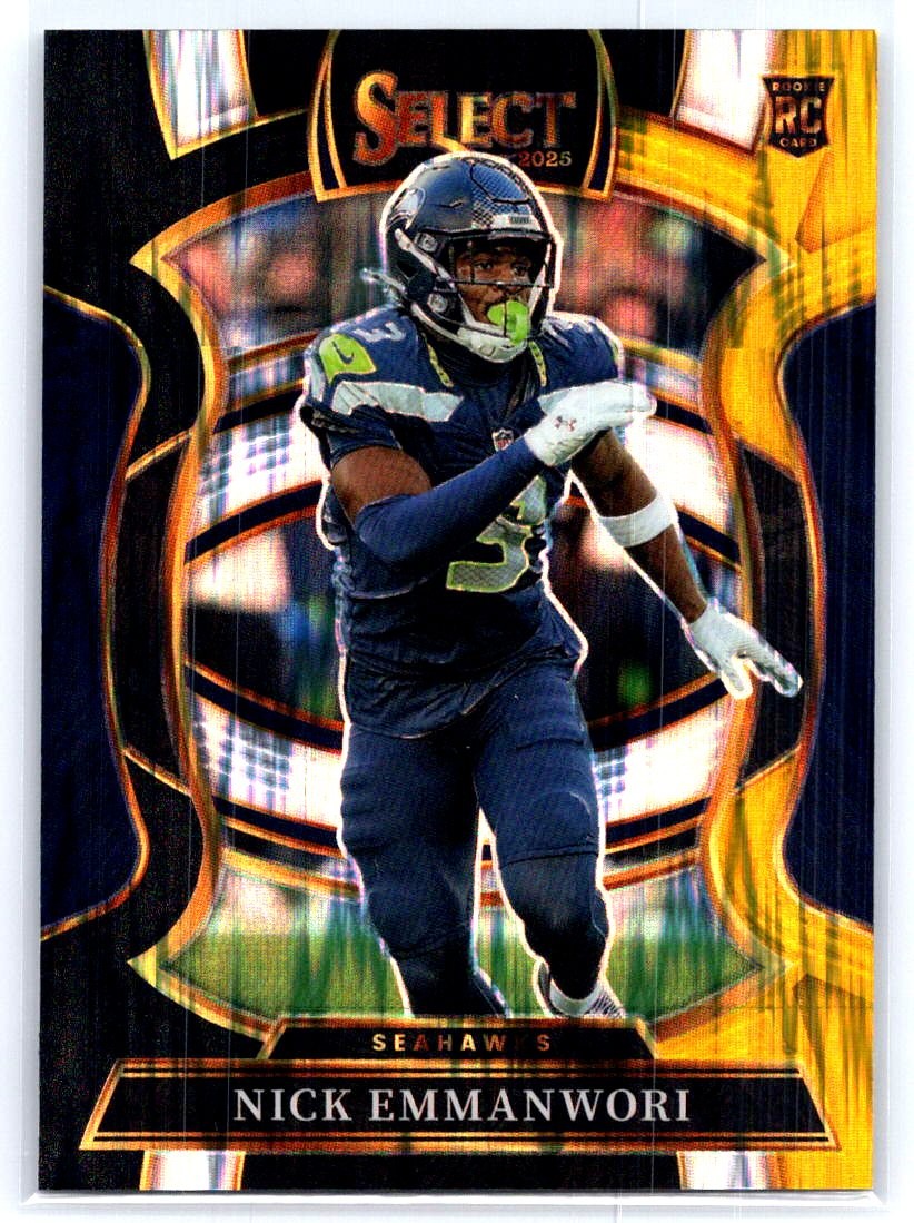 2025 Panini Select #15 Nick Emmanwori Black and Gold Prizm Shock