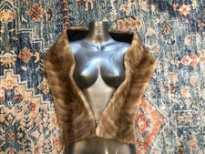 Sciarpa stola pelliccia visone miele vero design C8Nuovo