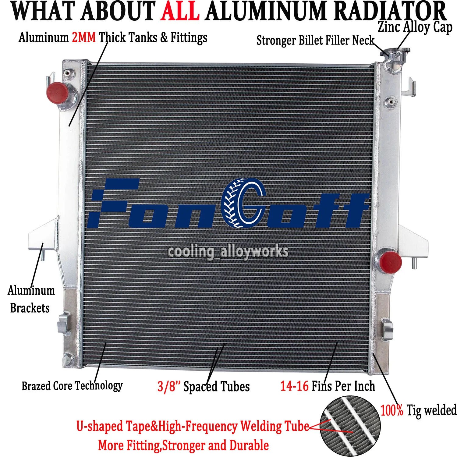 Aluminum 3-Row Radiator Fit 2003-2009 04 05 Dodge Ram 2500 3500 5.9L 6.7 Cummins
