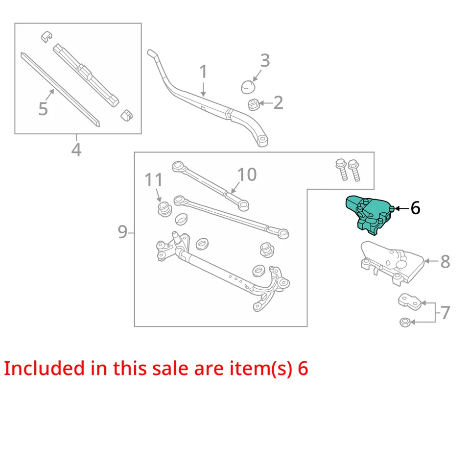 Acura TLX 2015 motor limpiaparabrisas delantero fabricante de equipos originales 139 k millas - LKQ350653373 Foto 4 de 4