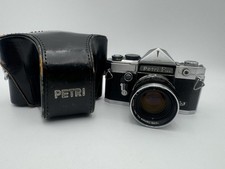 Vintage Petri Flex V Camera 55mm f/2 Lens and Case Japan